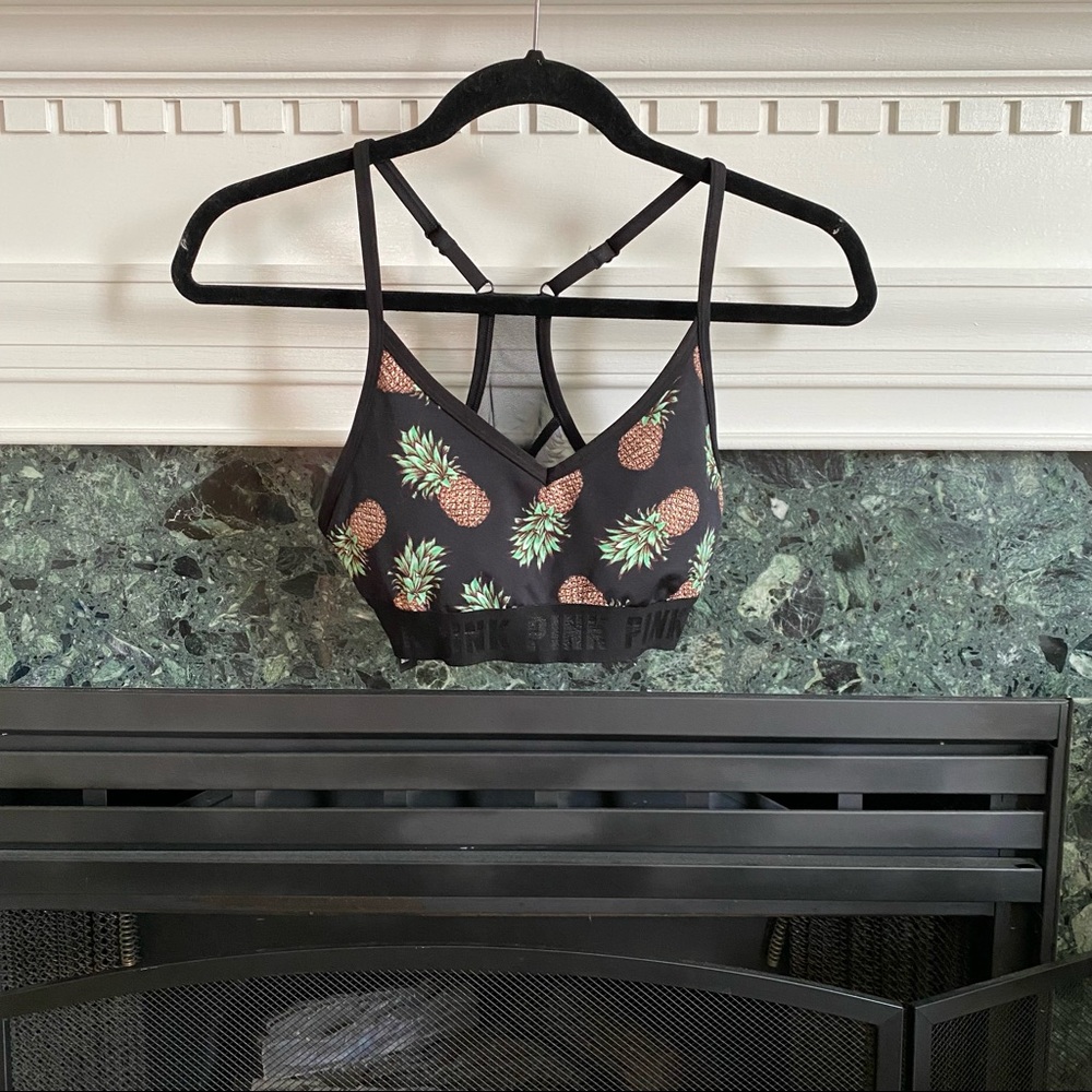 Victoria's Secret PINK Sports Bra with Pineapple Print